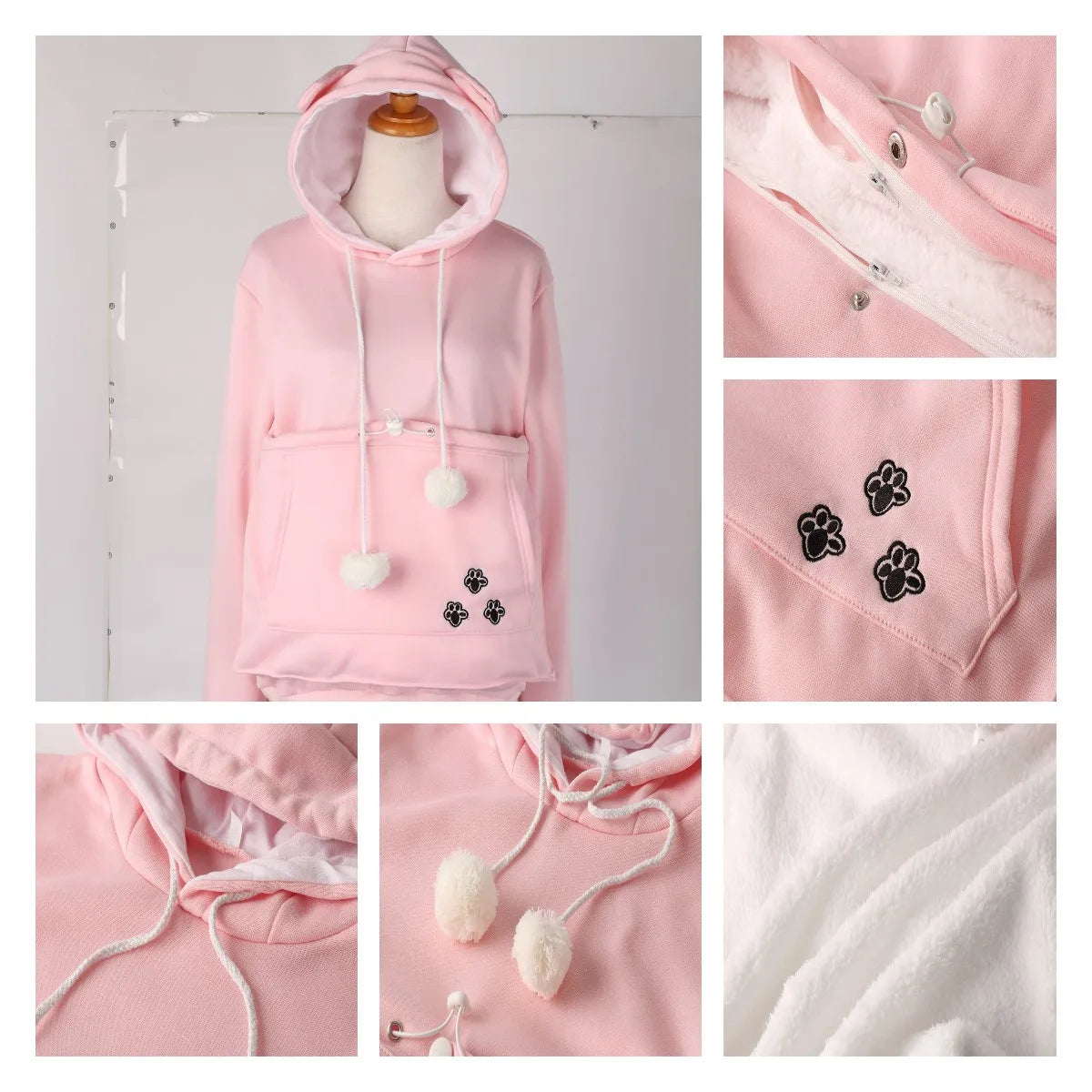 Sweat capuche porte chat nomade