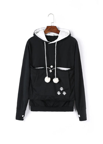 Sweat capuche porte chat nomade