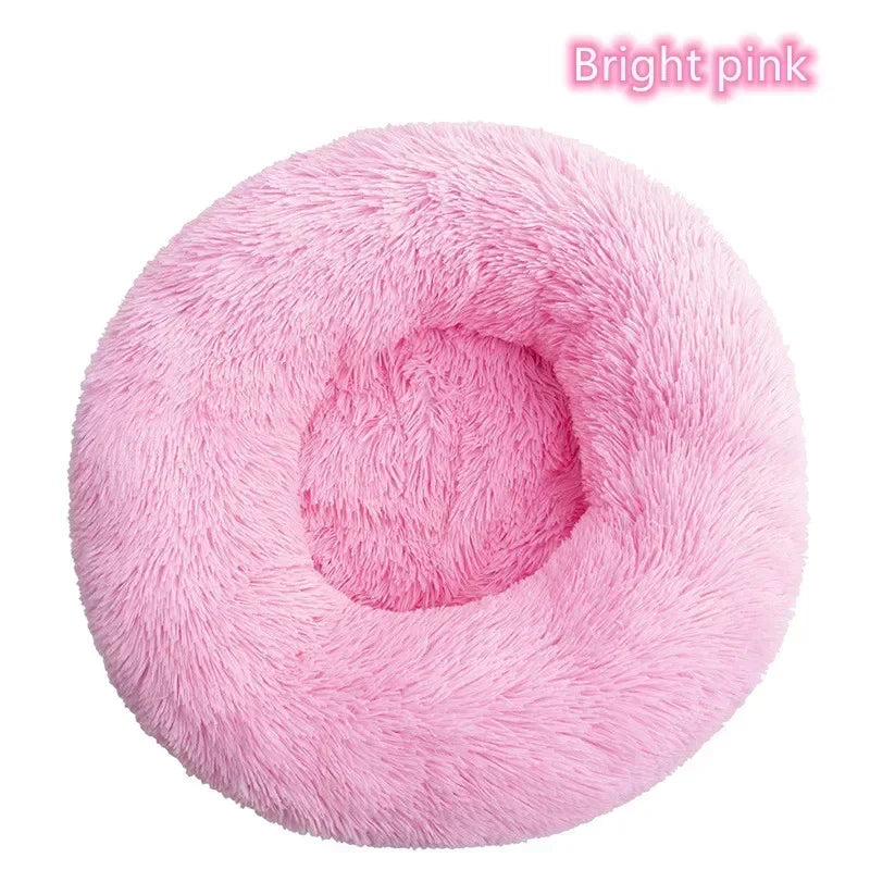 Coussin/lit rond moelleux Bright Pink