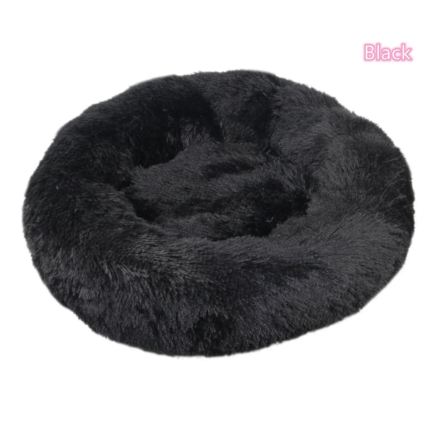 Coussin/lit rond moelleux black