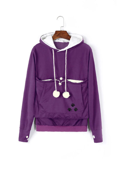 Sweat capuche porte chat nomade