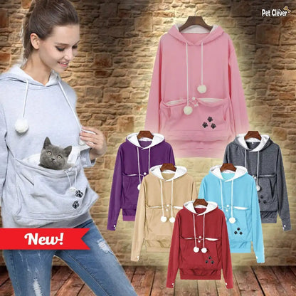 Sweat capuche porte chat nomade