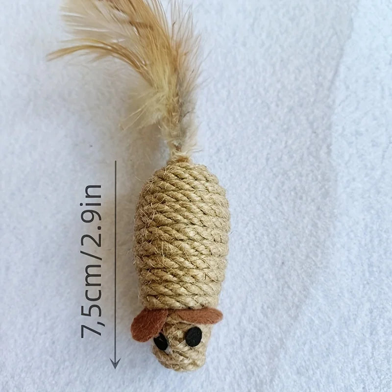 Jouet souris en sisal