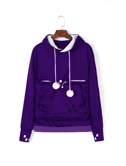 Sweat capuche porte chat nomade