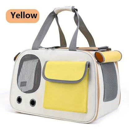 1Pcs Portable Pet Carrier Cat Bag For Cats And Dogs Ideal For Travel And Outdoor Activities Suitable For Cats And Small Dogs