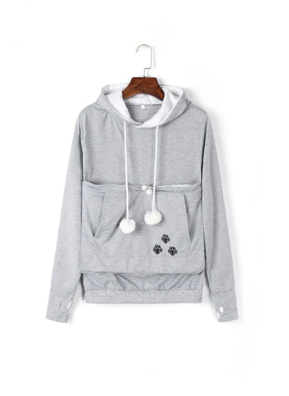 Sweat capuche porte chat nomade