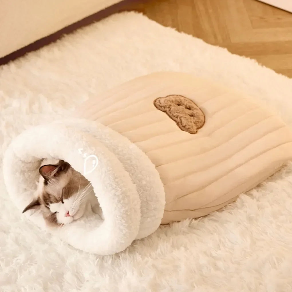 sac de couchage nid douillet pour chat nomade