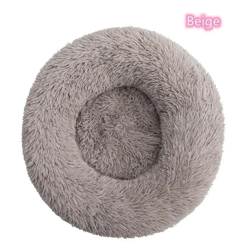 Coussin/lit rond moelleux Beige