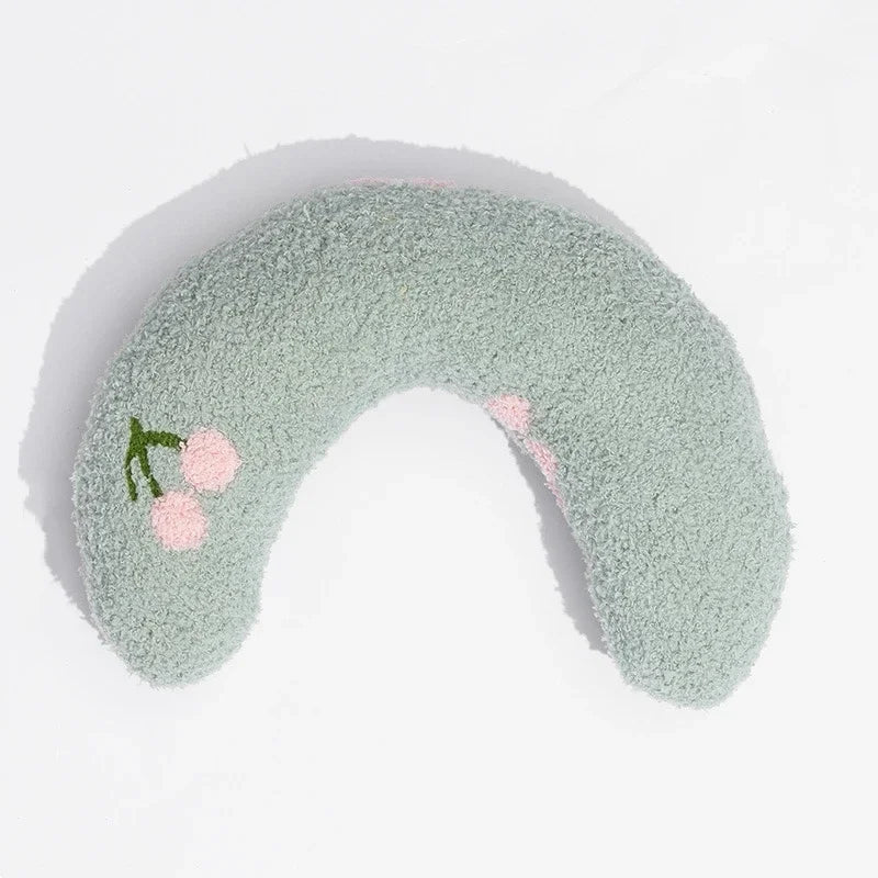 Oreiller croissant en peluche Green